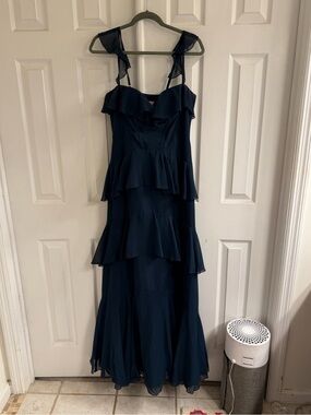 Azazie Dark Navy Chiffon Bridesmaid Dress